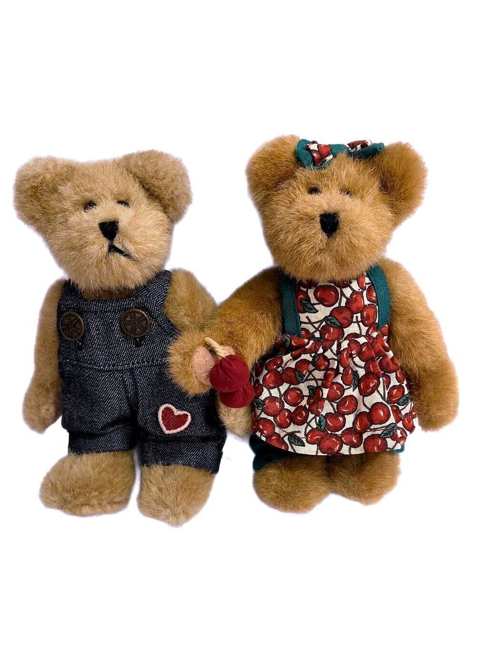 Vintage Boyds Bears Kay Cherrybeary & Companion Jointed Plush Bear Set 6-7"